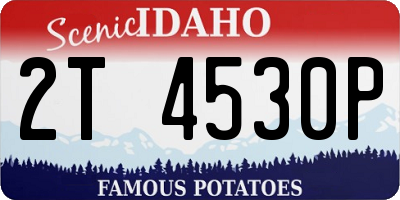 ID license plate 2T4530P