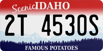 ID license plate 2T4530S