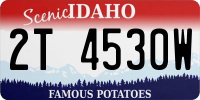 ID license plate 2T4530W