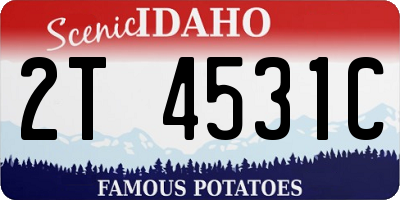 ID license plate 2T4531C