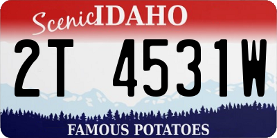 ID license plate 2T4531W