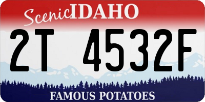 ID license plate 2T4532F