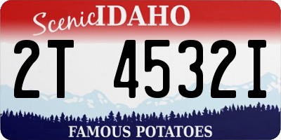 ID license plate 2T4532I
