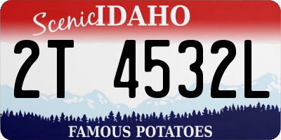 ID license plate 2T4532L