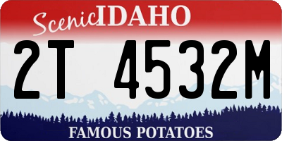 ID license plate 2T4532M