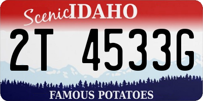 ID license plate 2T4533G