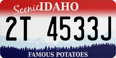 ID license plate 2T4533J
