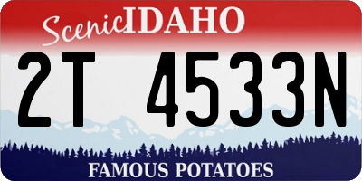 ID license plate 2T4533N