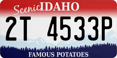 ID license plate 2T4533P