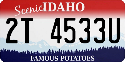 ID license plate 2T4533U