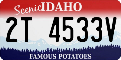 ID license plate 2T4533V