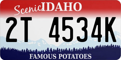 ID license plate 2T4534K