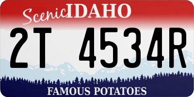 ID license plate 2T4534R