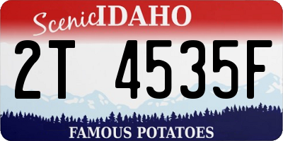 ID license plate 2T4535F