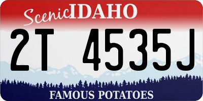 ID license plate 2T4535J
