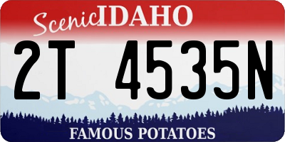ID license plate 2T4535N