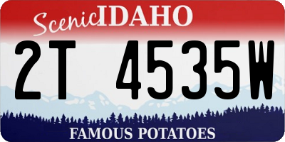 ID license plate 2T4535W