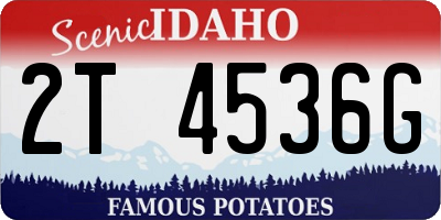 ID license plate 2T4536G