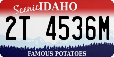 ID license plate 2T4536M