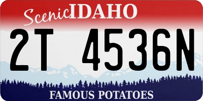 ID license plate 2T4536N