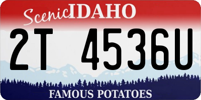 ID license plate 2T4536U