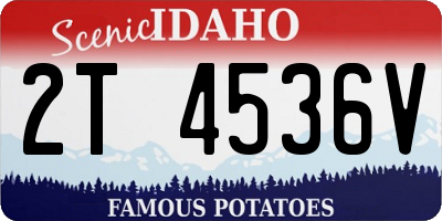 ID license plate 2T4536V