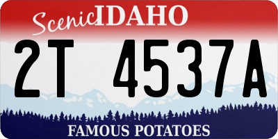 ID license plate 2T4537A