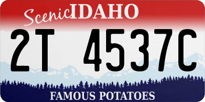 ID license plate 2T4537C