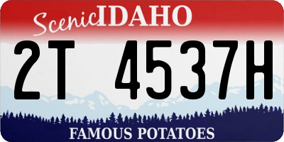 ID license plate 2T4537H