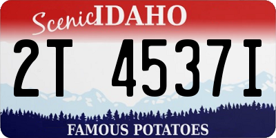 ID license plate 2T4537I