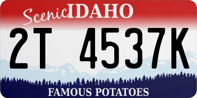 ID license plate 2T4537K