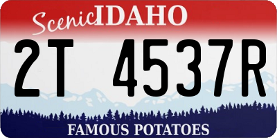 ID license plate 2T4537R