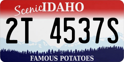 ID license plate 2T4537S