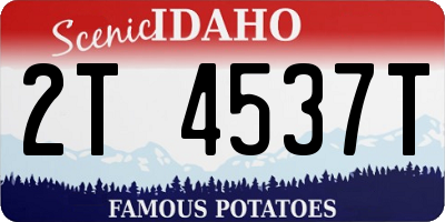 ID license plate 2T4537T