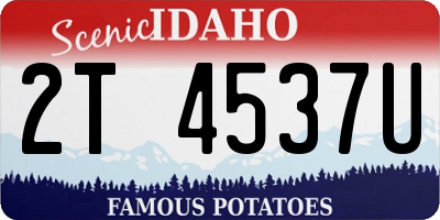 ID license plate 2T4537U