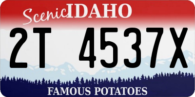 ID license plate 2T4537X