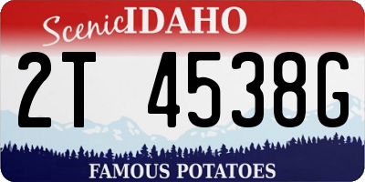 ID license plate 2T4538G