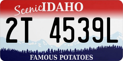 ID license plate 2T4539L