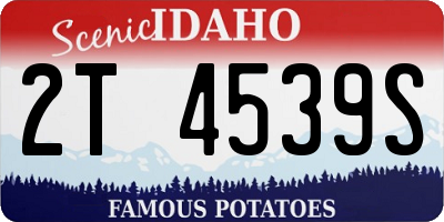 ID license plate 2T4539S
