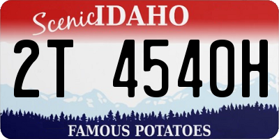 ID license plate 2T4540H