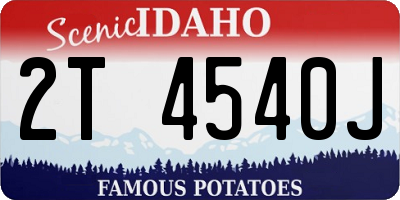 ID license plate 2T4540J