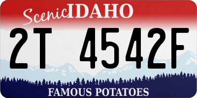ID license plate 2T4542F