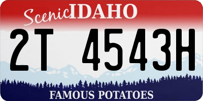 ID license plate 2T4543H