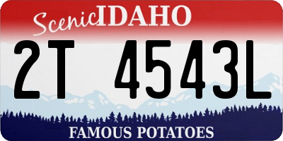 ID license plate 2T4543L