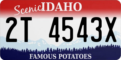 ID license plate 2T4543X