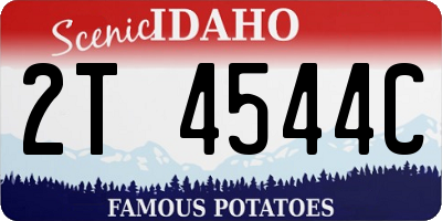 ID license plate 2T4544C