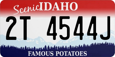 ID license plate 2T4544J