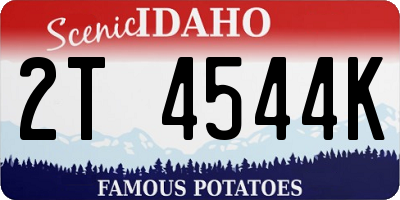 ID license plate 2T4544K