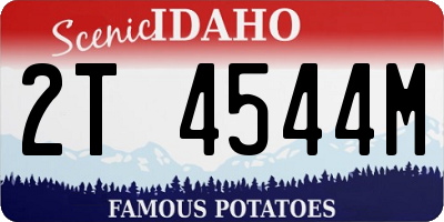 ID license plate 2T4544M