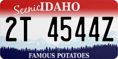 ID license plate 2T4544Z